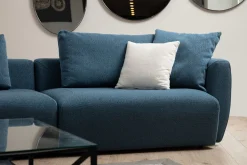 Sofa Med Sjeselong-Viimse Sofa med Divan 3-seter Blå