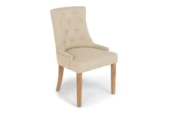 Bloomington Barstoler|Kontorstol & Skrivebordsstol-Viktoria Spisestol med Nagler Beige/Vintageben