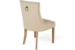 Bloomington Barstoler|Kontorstol & Skrivebordsstol-Viktoria Spisestol med Nagler Beige/Vintageben