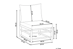 Utelenestoler|Loungestol Ute-Villa Castelli Utelenestol Lysebrun/Beige