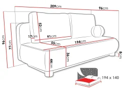 Villoruela Sovesofa 3-seter