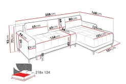 Sofa Med Sjeselong-Vilshult Sofa med Divan 3-seter Lysegrå