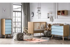 VOX Kommode Barnerom|Kommode-Vintage Kommode Tre / Natur / Blå Blå,Tre/Natur