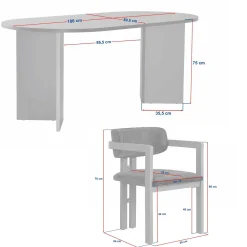 Spisegrupper-Vintar Spisebord- og stolsett 180x75x90 cm 5 deler Milano valnøtt, mørk valnøtt, brun