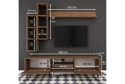 Basic Home Tv-Møbelsett-Virkesbo TV-Møbelsett 180 cm Brun