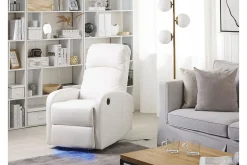 Lenestoler-Virrat Lenestol LED-belysning + USB-port Hvit