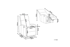 Lenestoler-Virrat Lenestol LED-belysning + USB-port Hvit