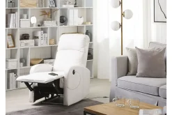 Lenestoler-Virrat Lenestol LED-belysning + USB-port Hvit