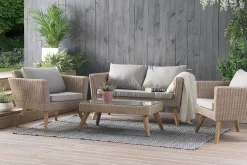 Veranda & Terrasse|Loungesett-Vittoria Loungegruppe 91 cm Brun