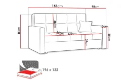 Viva Sovesofa 153x100x85 cm