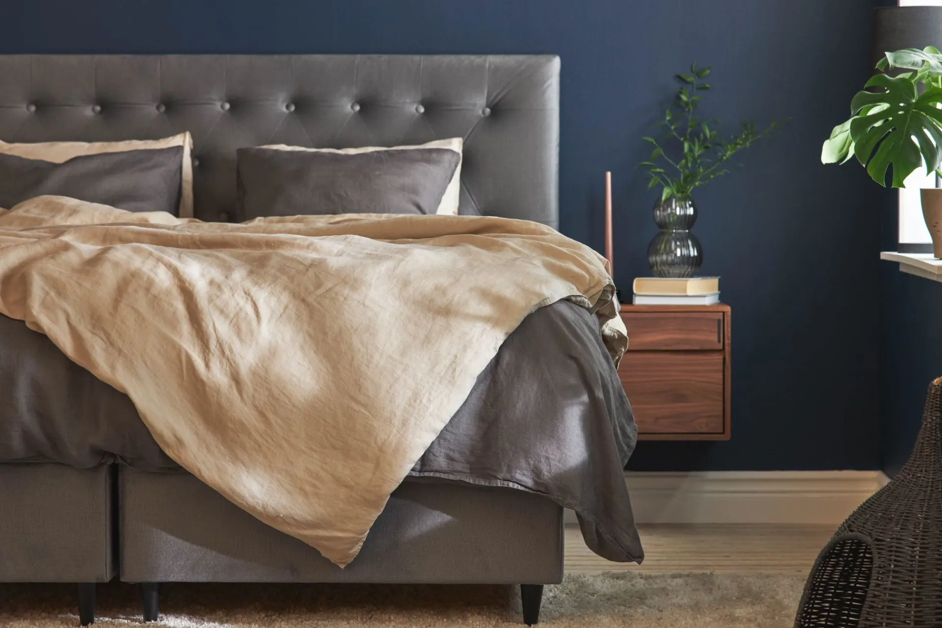 Sengetilbehør & Sengegavl-Wall Sengegavl 181x61 cm Grey