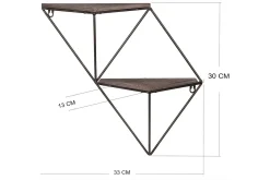 Vegghylle-Wall Shelf Valnøtt|Svart Valnöt,Svart