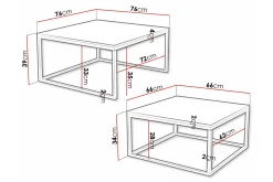 Wardner Sofabord 76 cm