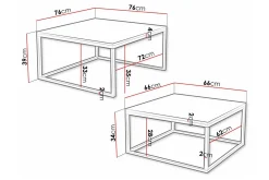 Wardner Sofabord 76 cm