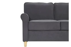 Velour Sofa & Fløyel Sofa-Warmoth 3-seter Sofa Grey