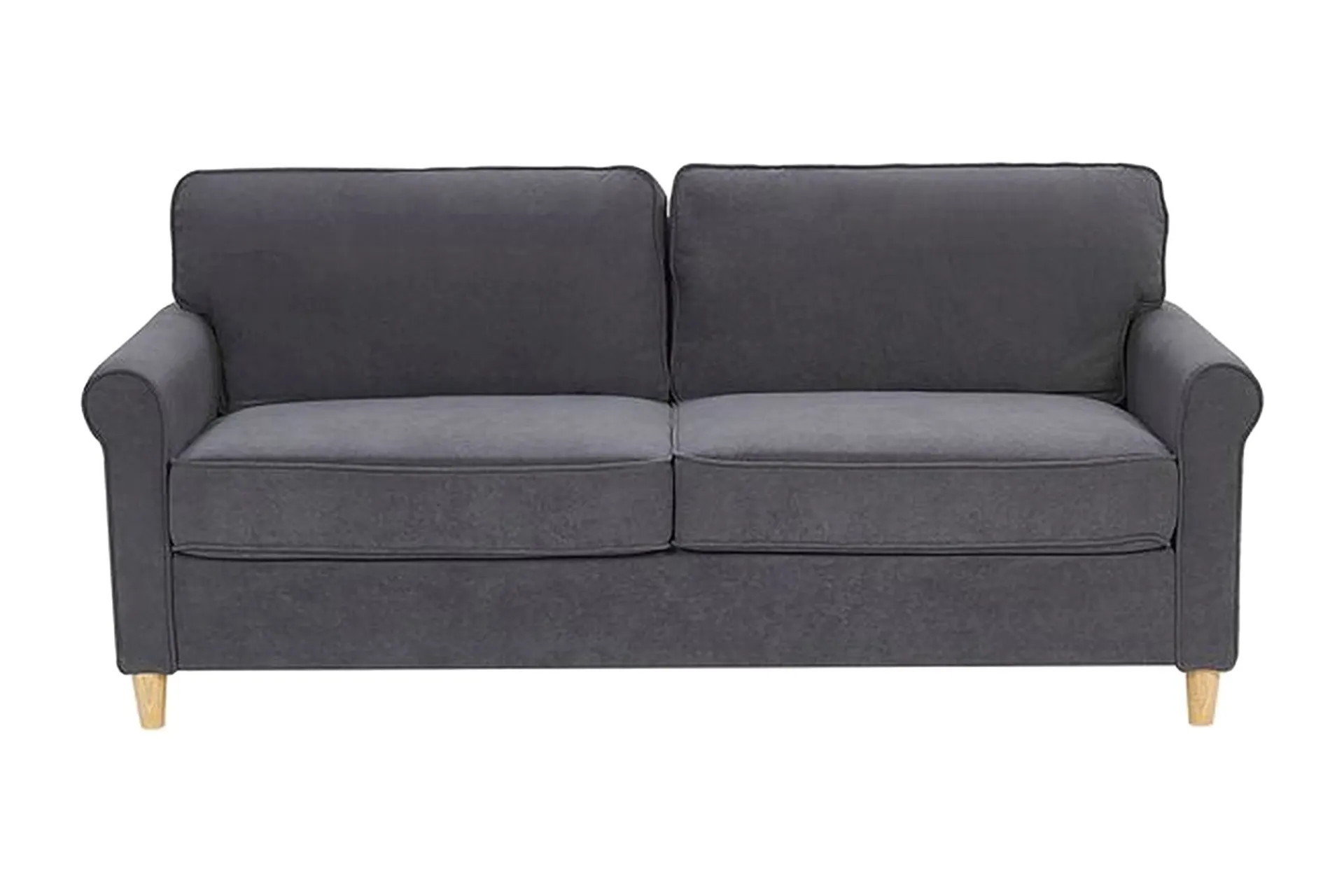 Velour Sofa & Fløyel Sofa-Warmoth 3-seter Sofa Grey