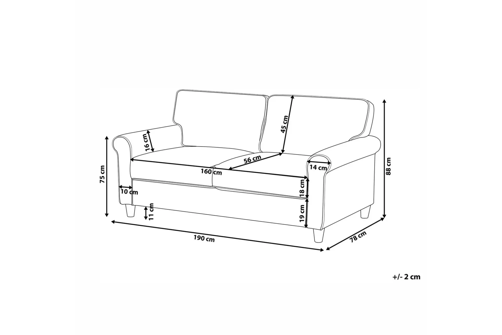 Velour Sofa & Fløyel Sofa-Warmoth 3-seter Sofa Grey