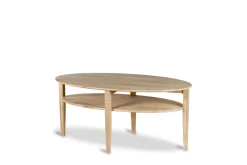 Stenexpo Sofabord-Waterloo Ovalt Sofabord 130x70 cm i heltre Natur
