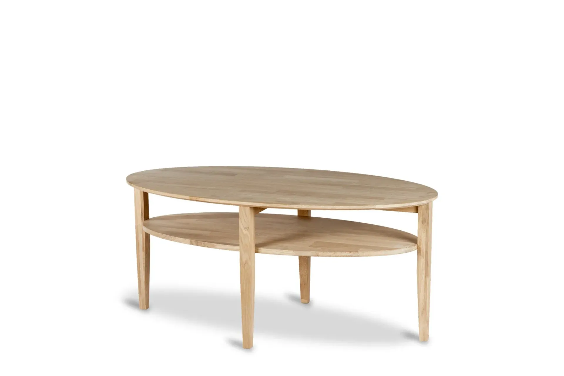 Stenexpo Sofabord-Waterloo Ovalt Sofabord 130x70 cm i heltre Natur