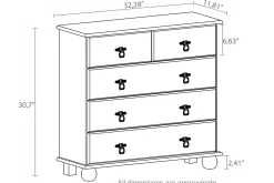 Loft24 Kommode|Entrekommode-Welton Kommode 82 cm Hvit