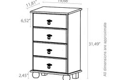 Loft24 Entrekommode|Kommode-Welton Kommode 50x80 cm Hvit