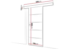 Garderober & Garderobesystem|Dører & Porter-Werdi Plus Skyvedør 100 cm Tre/Natur