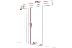 Werdi Skyvedør 80 cm