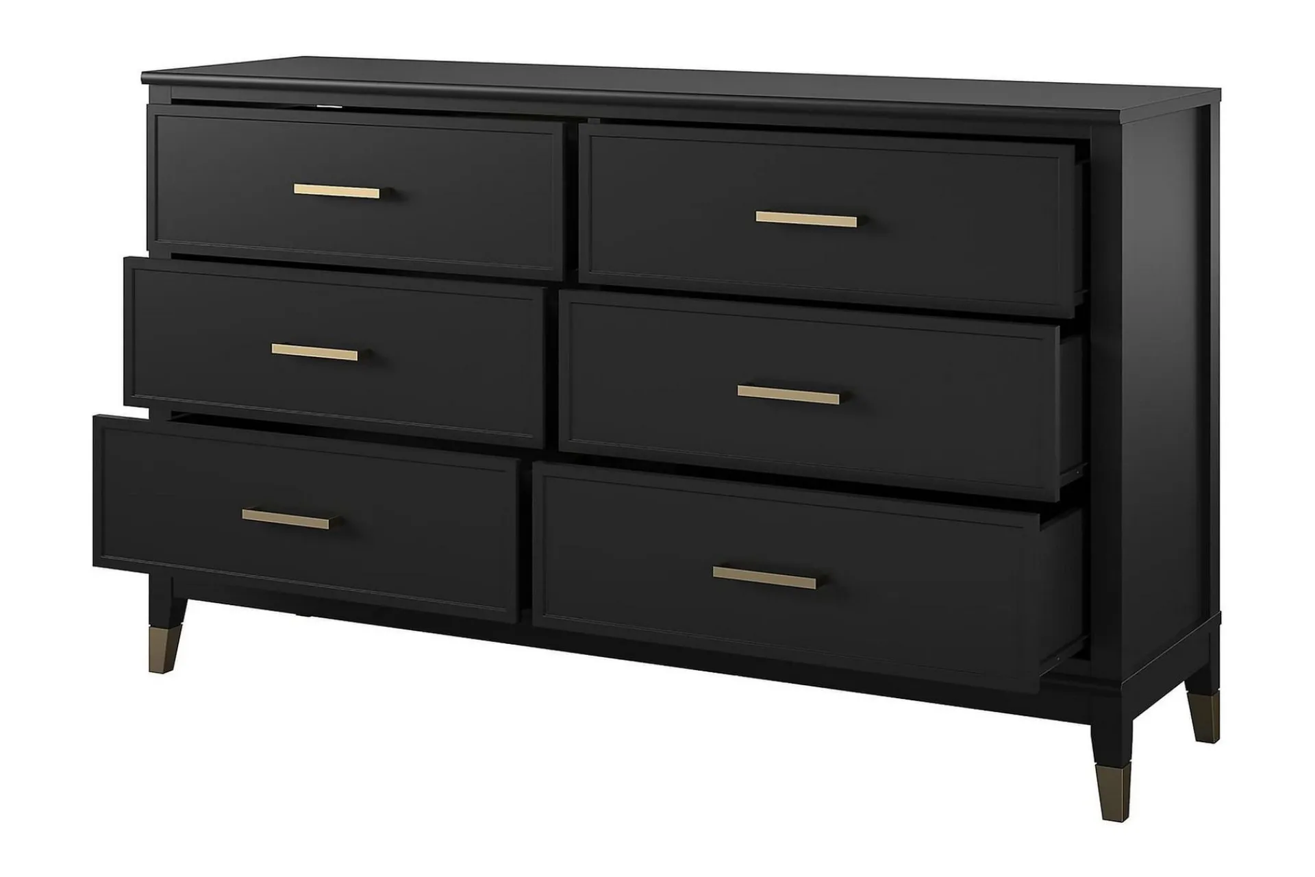 CosmoLiving Westerleigh Kommode 144x41 cm Svart/Gull