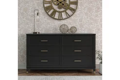 CosmoLiving Westerleigh Kommode 144x41 cm Svart/Gull
