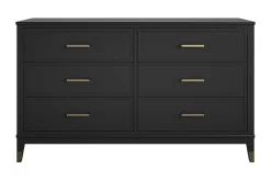 CosmoLiving Westerleigh Kommode 144x41 cm Svart/Gull
