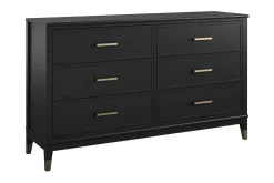 CosmoLiving Westerleigh Kommode 144x41 cm Svart/Gull