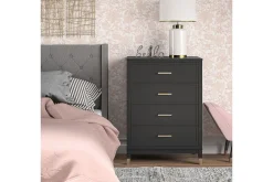 CosmoLiving Westerleigh Kommode 76x50 cm Svart/Gull