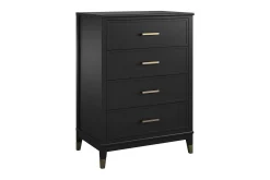 CosmoLiving Westerleigh Kommode 76x50 cm Svart/Gull