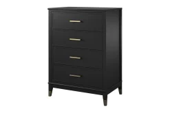 CosmoLiving Westerleigh Kommode 76x50 cm Svart/Gull