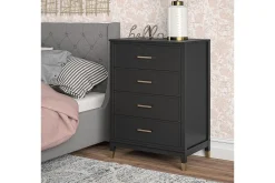 CosmoLiving Westerleigh Kommode 76x50 cm Svart/Gull