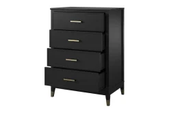 CosmoLiving Westerleigh Kommode 76x50 cm Svart/Gull