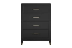 CosmoLiving Westerleigh Kommode 76x50 cm Svart/Gull