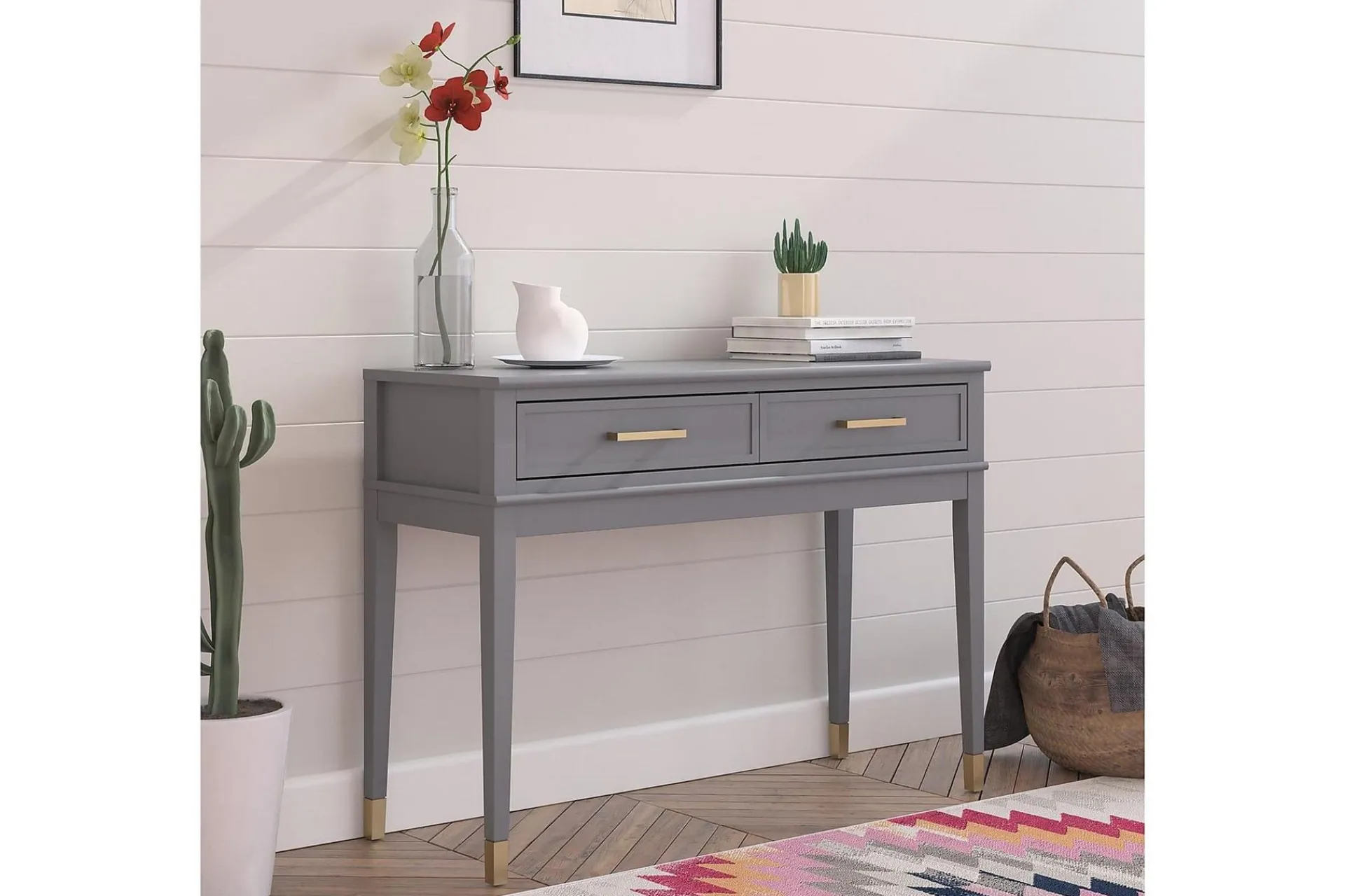 CosmoLiving Gangbord|Avlastningsbord-WesterleigH Konsollbord 105 cm Grå Grey