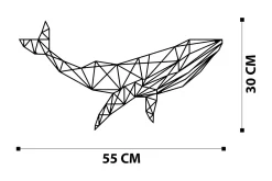 Skilt-Whale 1 Veggdekor Svart