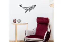 Skilt-Whale 1 Veggdekor Svart