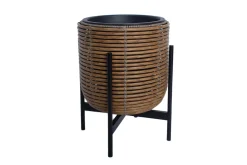Wicker Blomsterkrukke på stativ 30x30xH38 cm