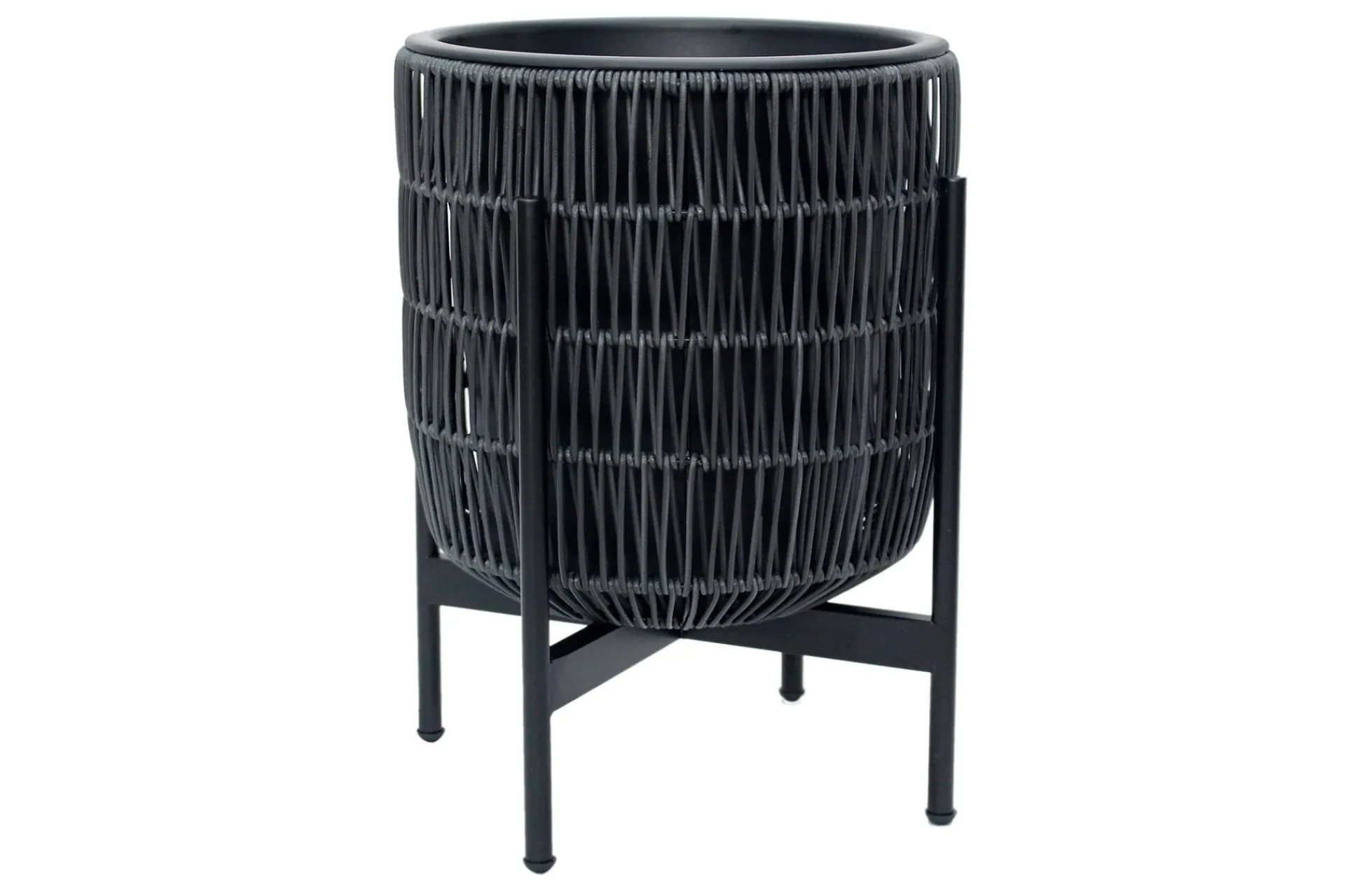 Wicker Blomsterkrukke på stativ 30x30xH38 cm