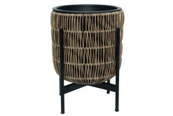 Wicker Blomsterkrukke på stativ 30x30xH38 cm Lysebrun