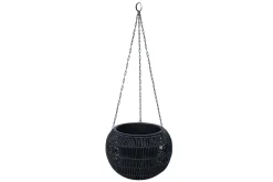 Dyrking|Tilbehør Utendørs-Wicker Hengende Krukke D32xH22 cm Svart