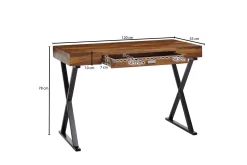 Wohnling Kontorbord-Wilhem Skrivebord 120 cm Rektangulær Natur