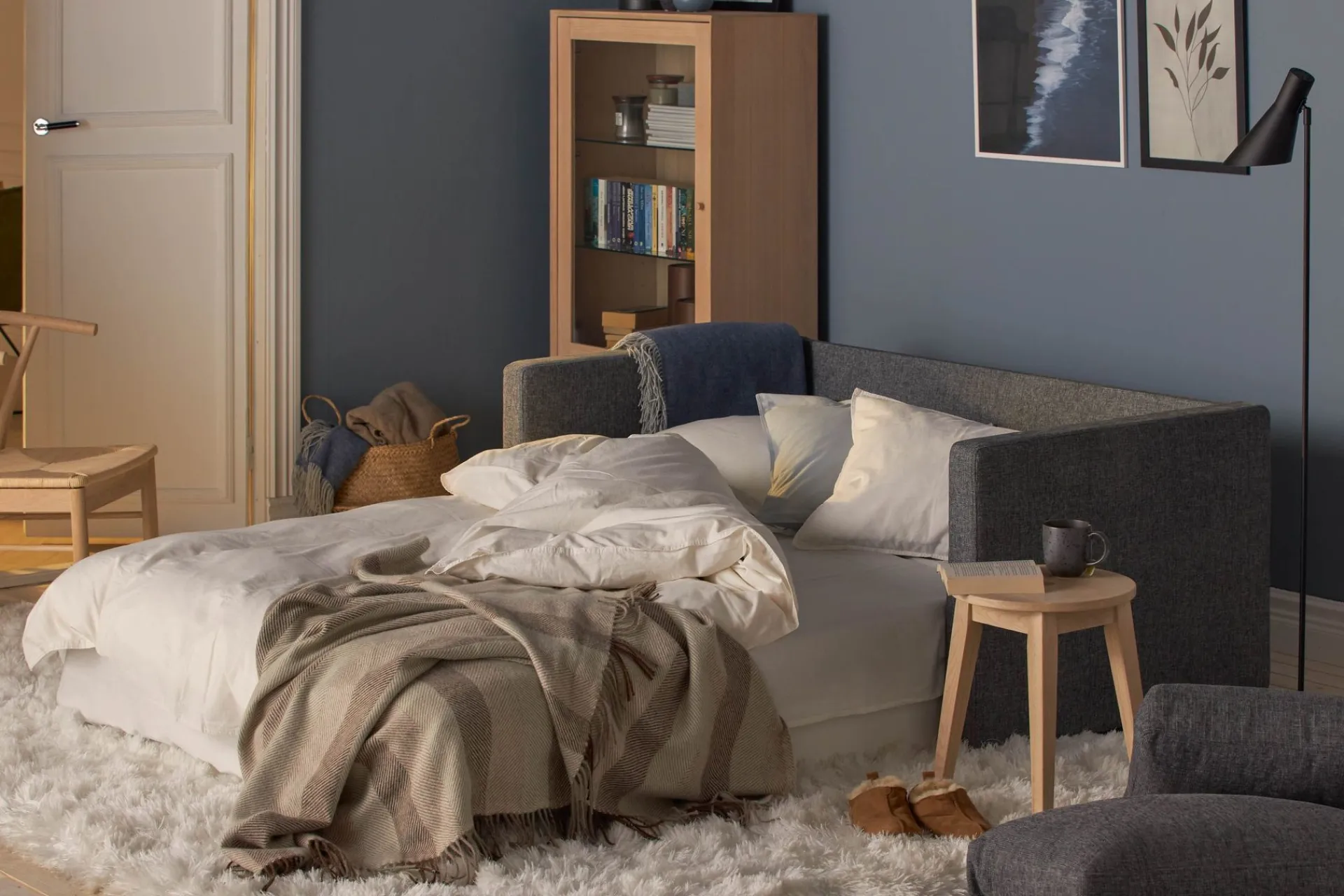 Basic Home Sovesofaer-Willhelm Liten Sovesofa 2-seters 160 cm bred Lysegrå