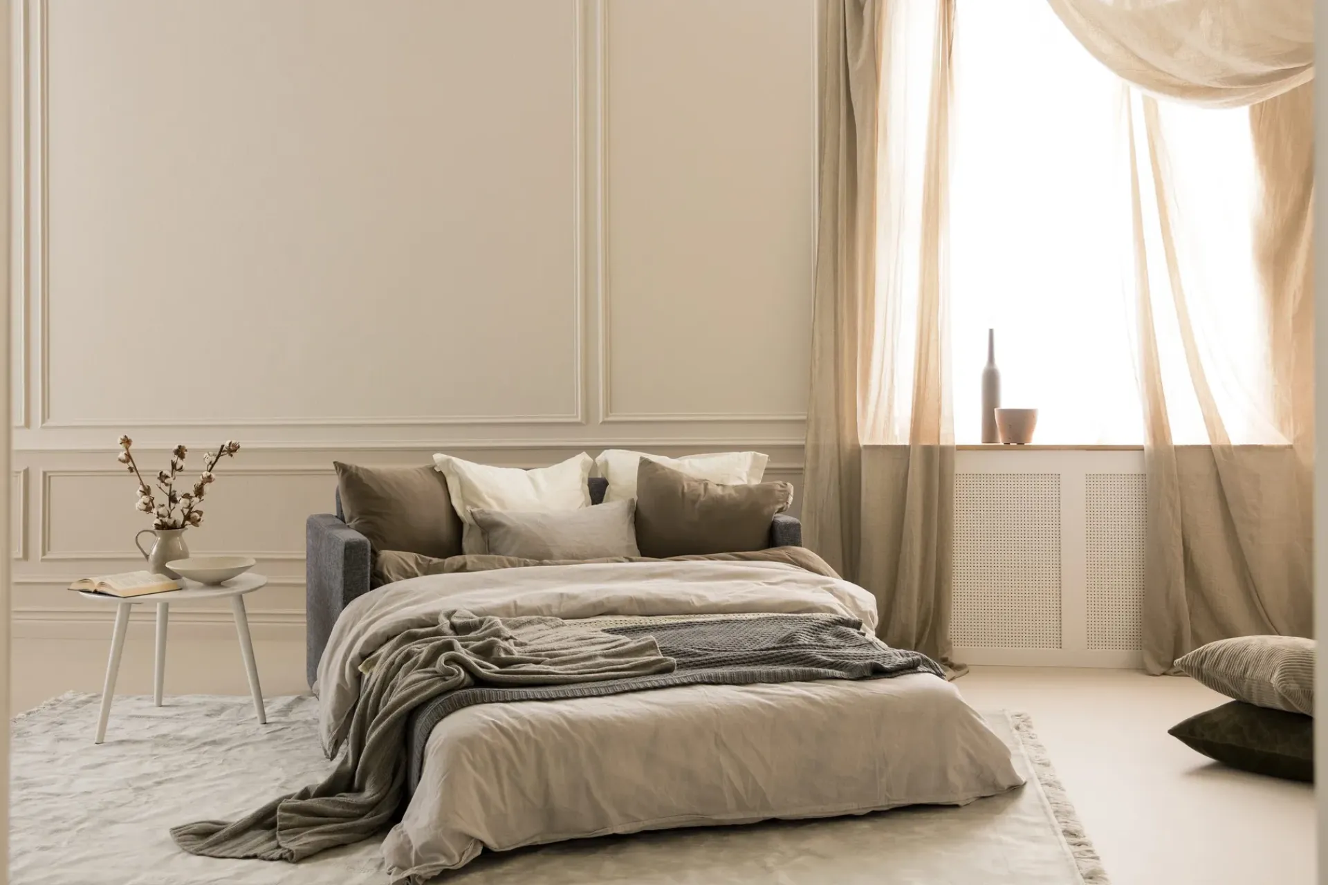 Basic Home Sovesofaer-Willhelm Liten Sovesofa 2-seters 160 cm bred Lysegrå