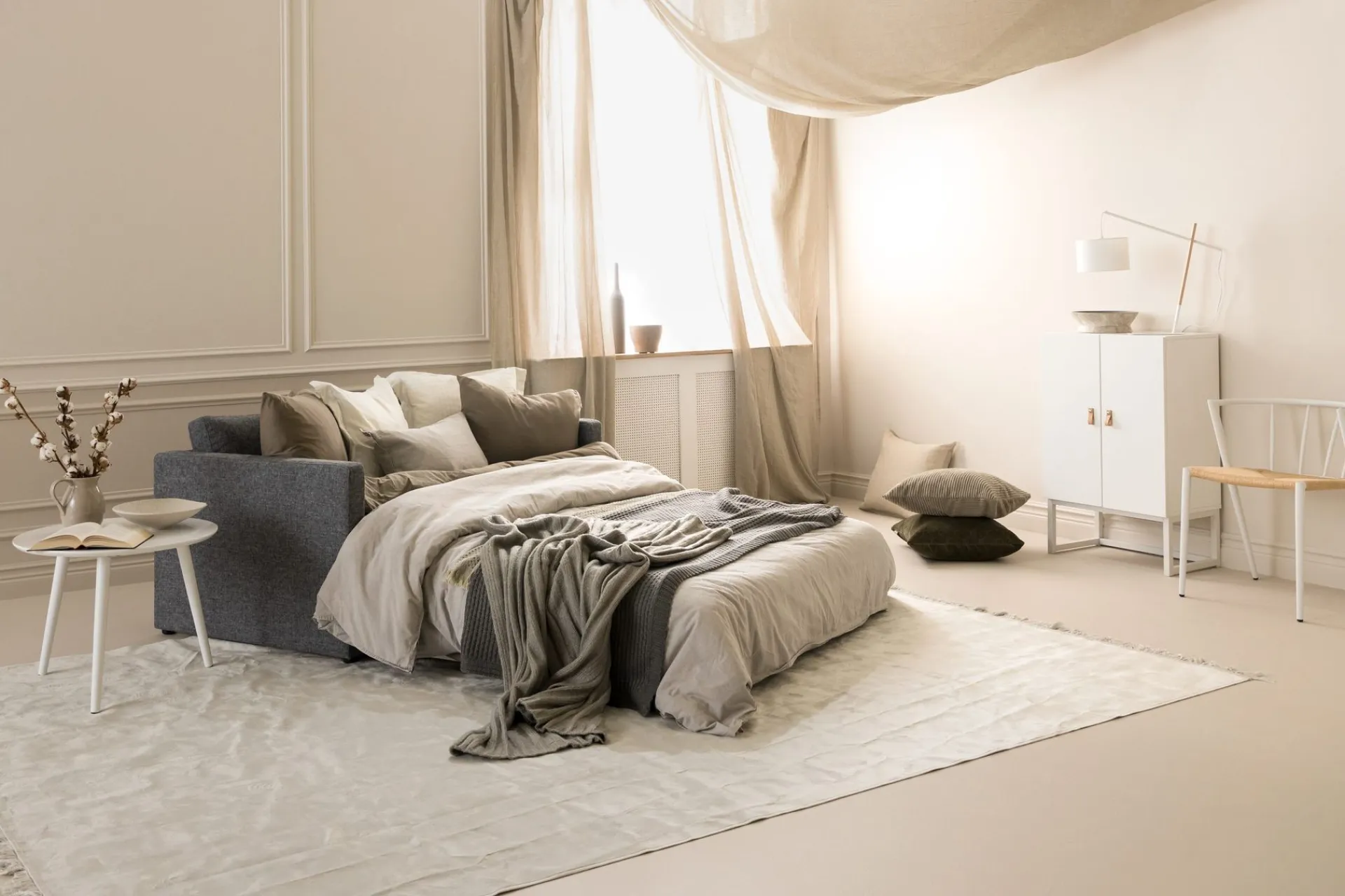 Basic Home Sovesofaer-Willhelm Liten Sovesofa 2-seters 160 cm bred Lysegrå