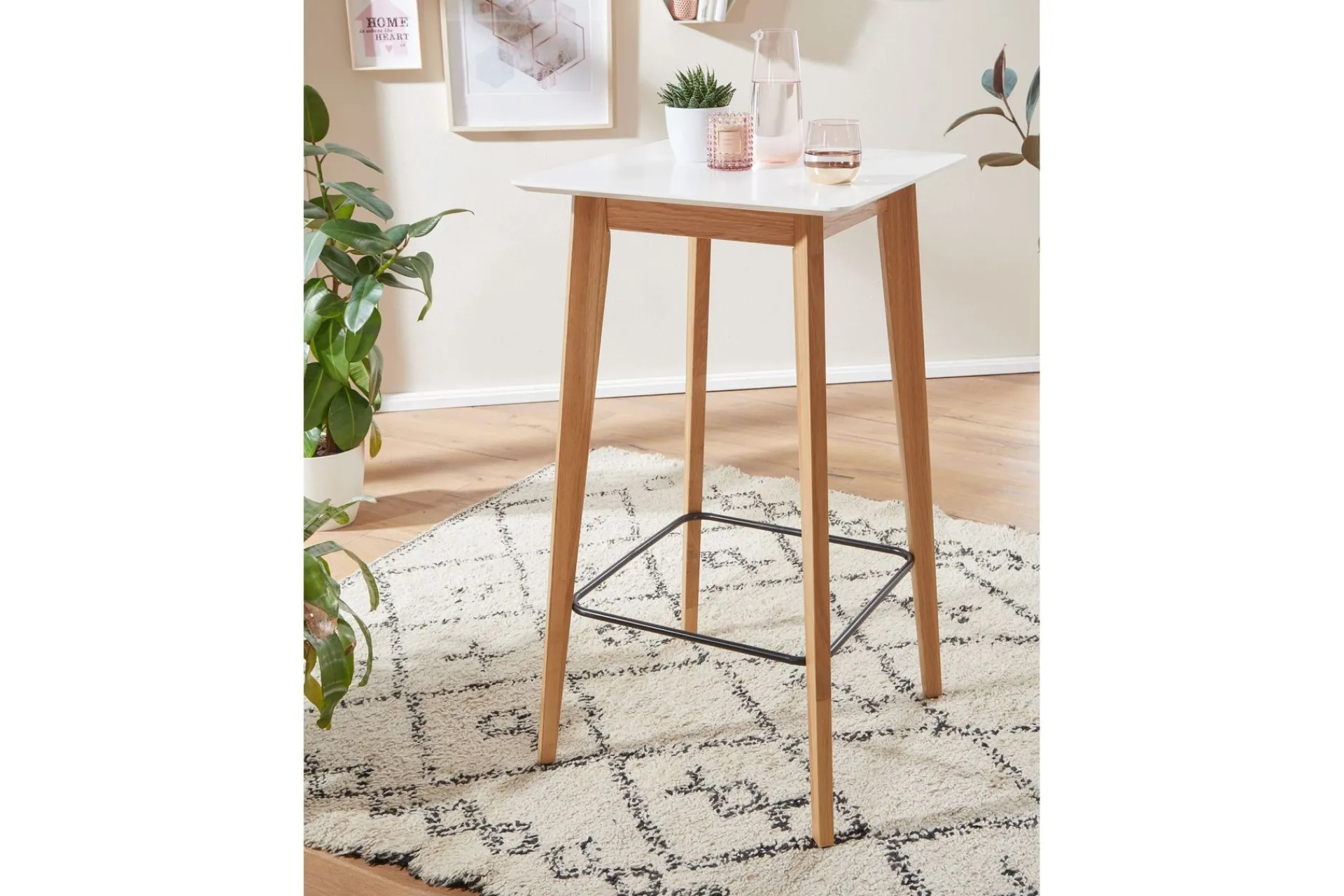 Wohnling Barmøbler-Willowdale Barbord 60 cm Natur,Hvit