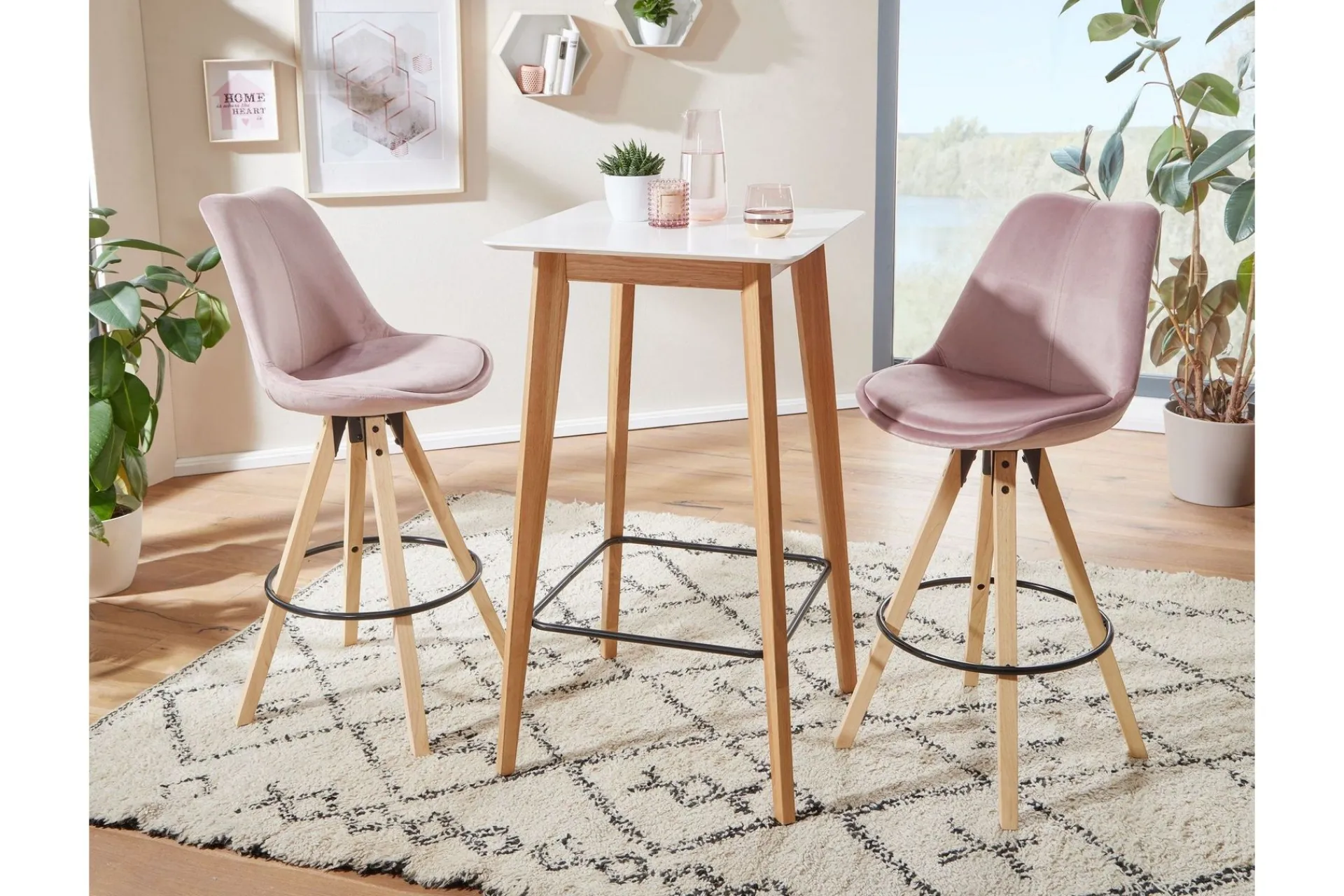 Wohnling Barmøbler-Willowdale Barbord 60 cm Natur,Hvit